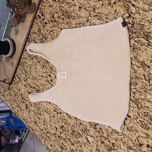 Womans pink fuzzy crop top